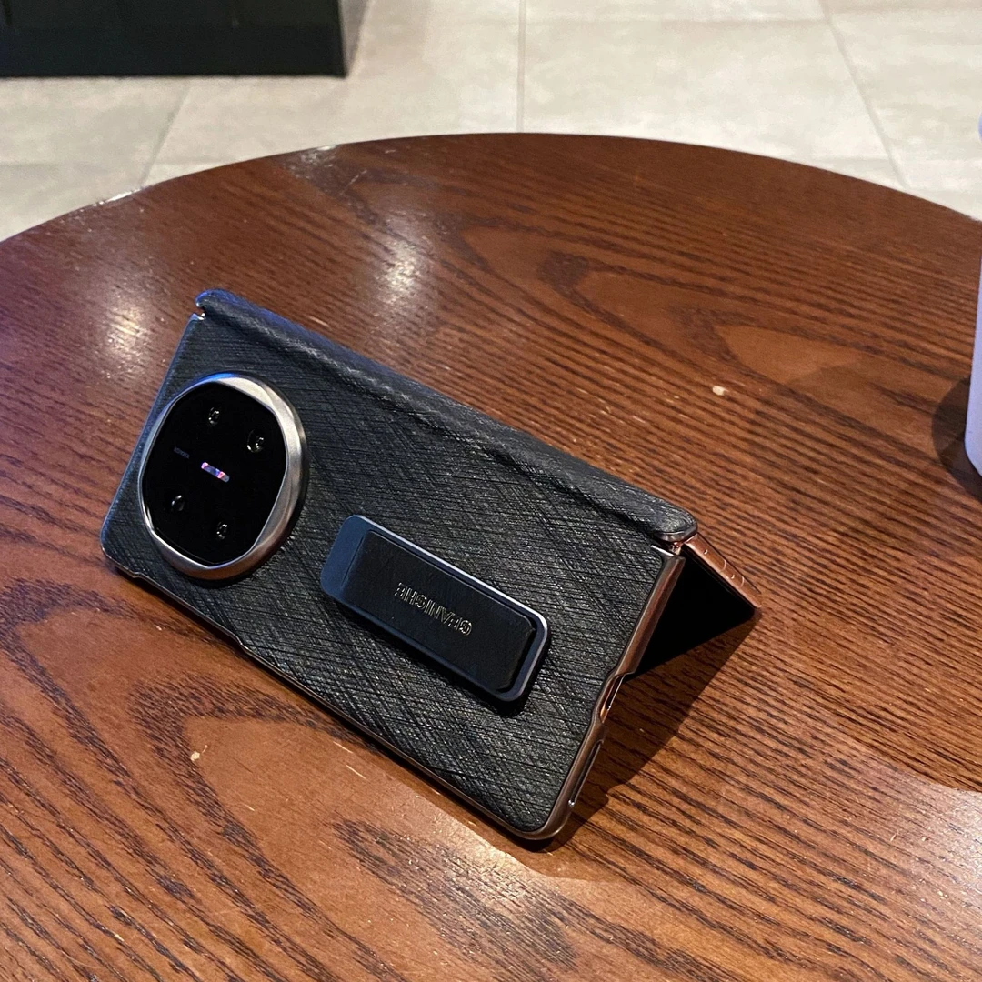 手机壳支架磁吸防摔电镀便携保护套适用华为MateX6MateX5/X3中轴