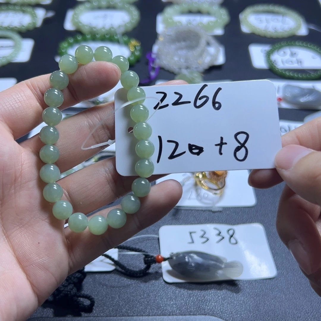 和田玉未镶嵌手串2266