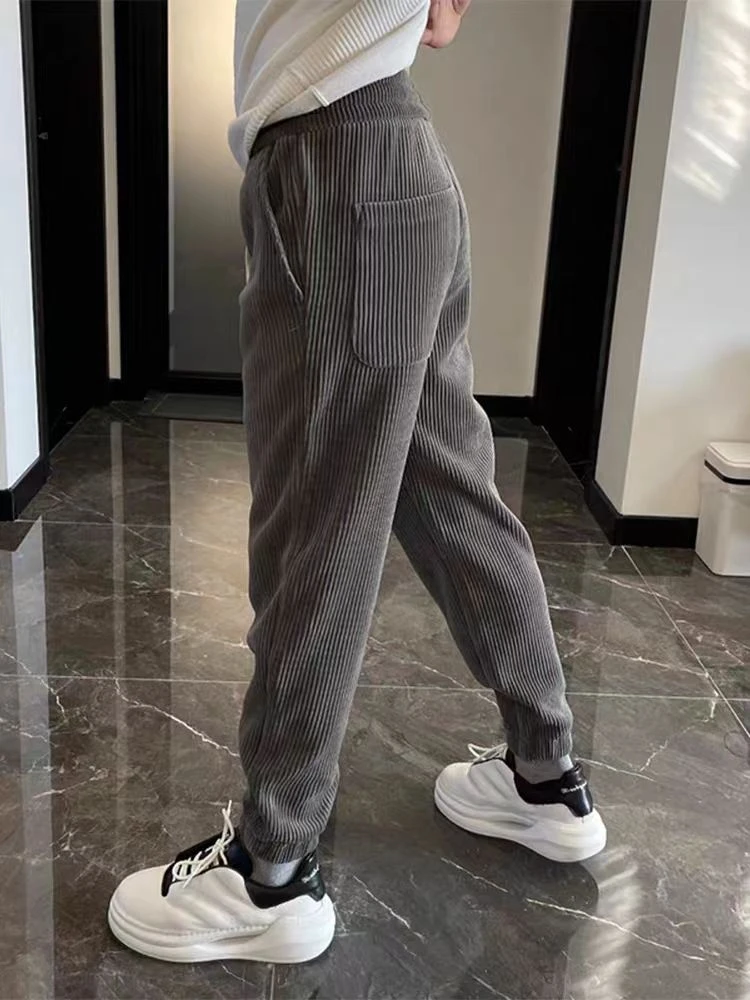 【秋冬束脚抽绳灯芯绒休闲裤】