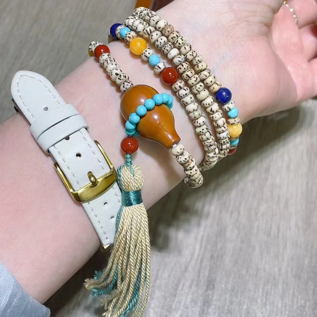 星月菩提卡5算盘珠配橄榄葫芦多圈男女