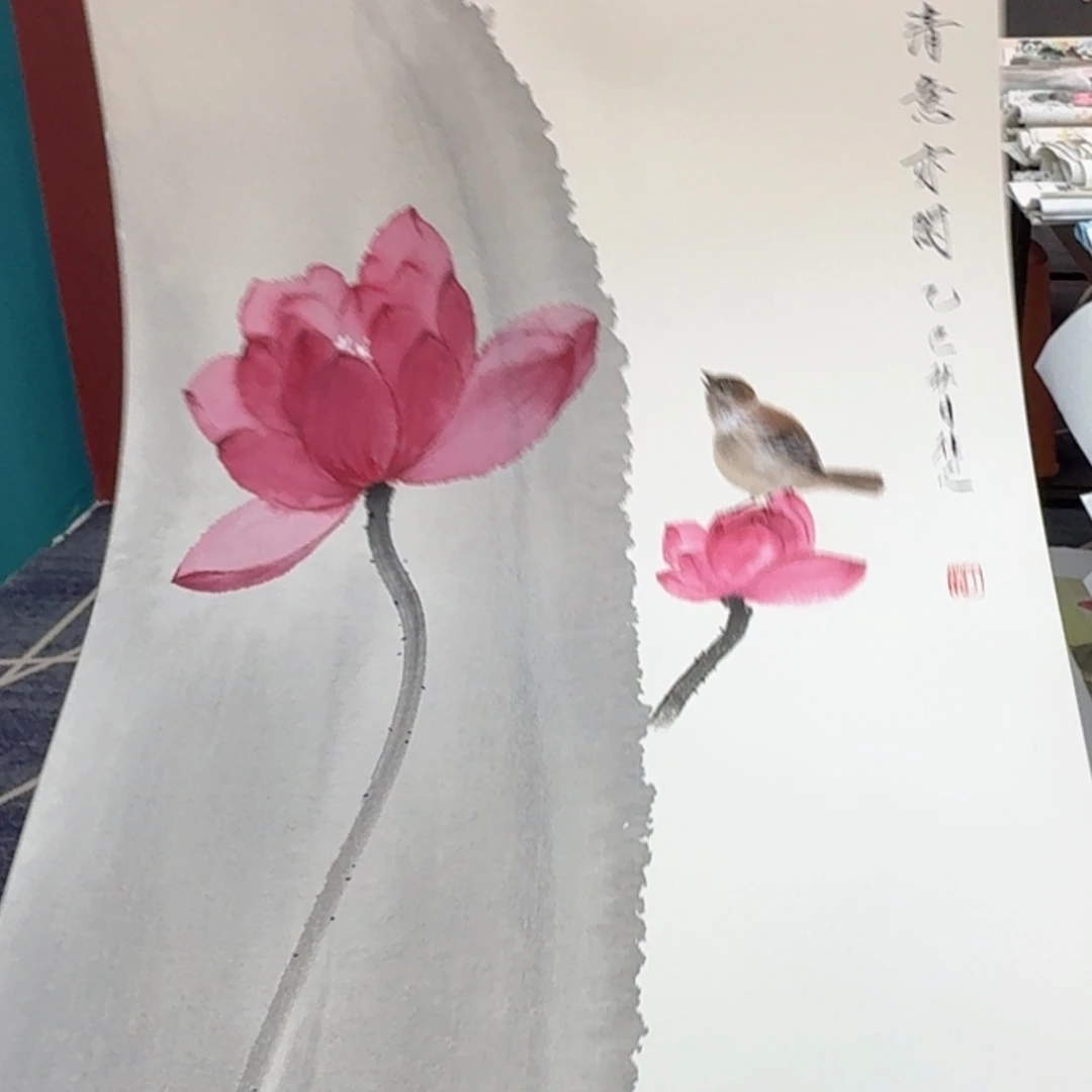 国画国画作品山水花鸟