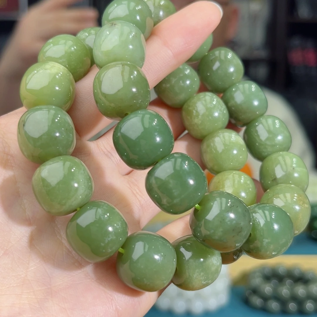 和田玉手链未镶嵌手串纯天然新疆若羌青黄口16多样性拍一发一