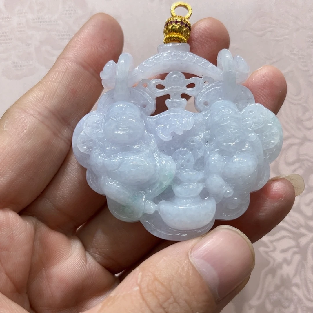 吊坠(赠链)合金翡翠代编织