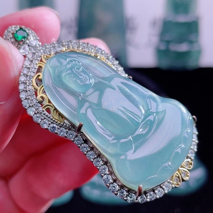 翡翠未镶嵌颈饰9999999999