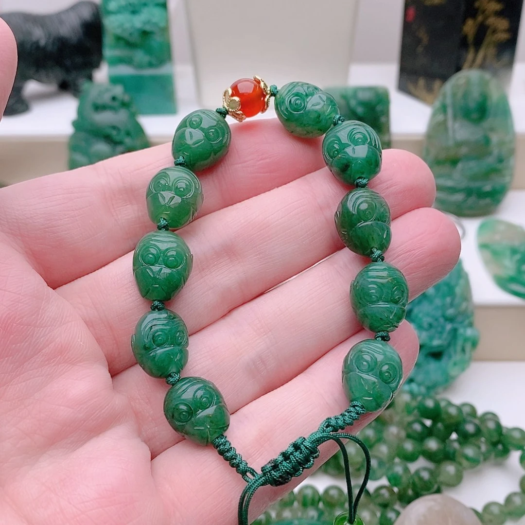 独山玉未镶嵌手串