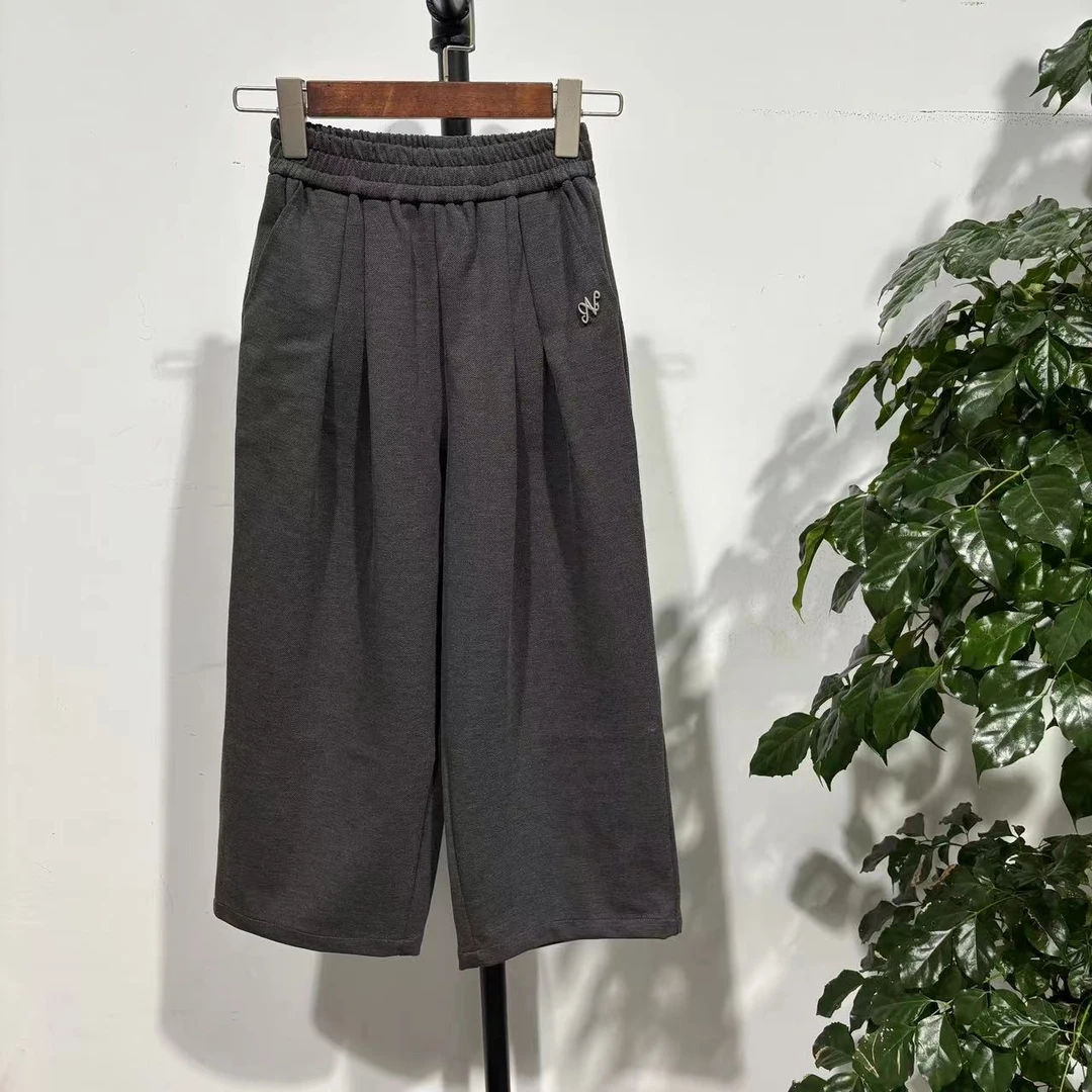 【娜娜】童装纯色直筒阔腿针织裤 BBD240014 40014