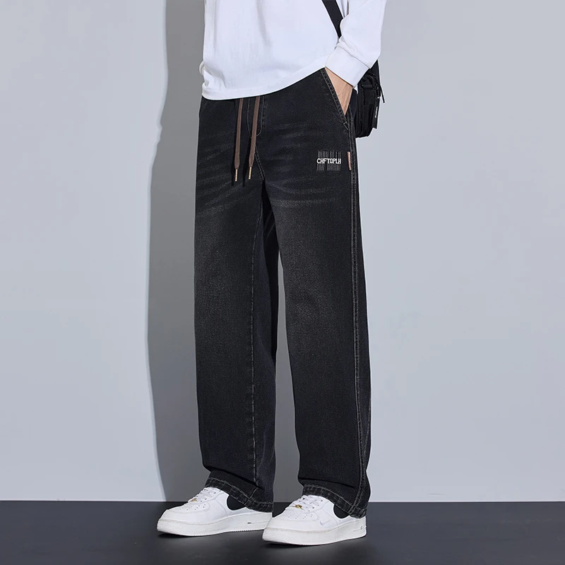 男士裤子复古2025春季直筒裤宽松潮流美式高街百搭休闲男生牛仔裤