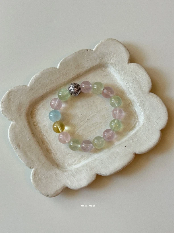 紫牙乌/石榴石（处理）mumu 少女夏日 复古百搭水水手链