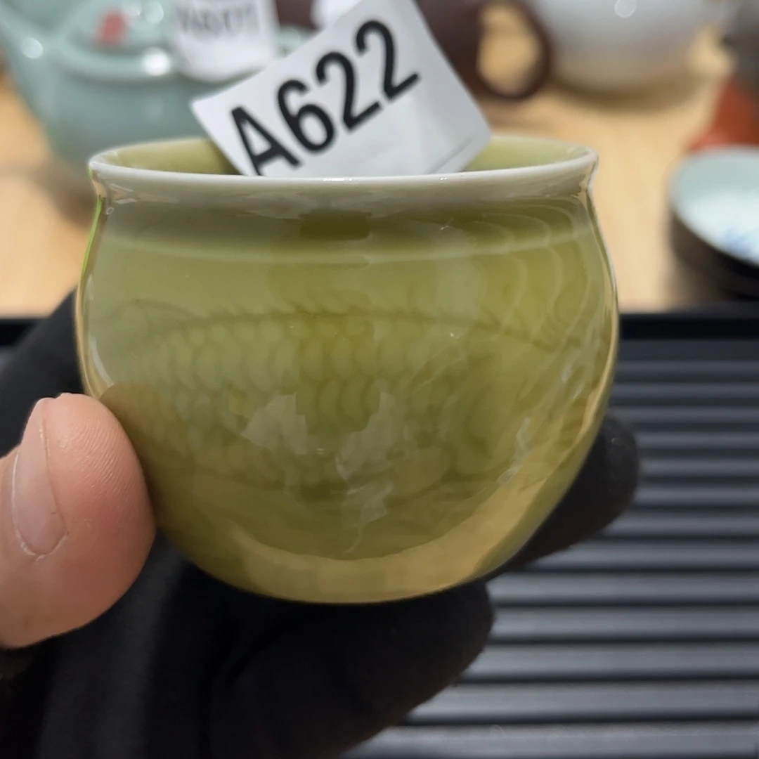 瓷片茶摆件工艺品摆件666