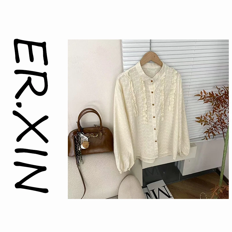 ER.XIN-‘衬衫刺客’2025春季新款长袖上衣 韩系简约