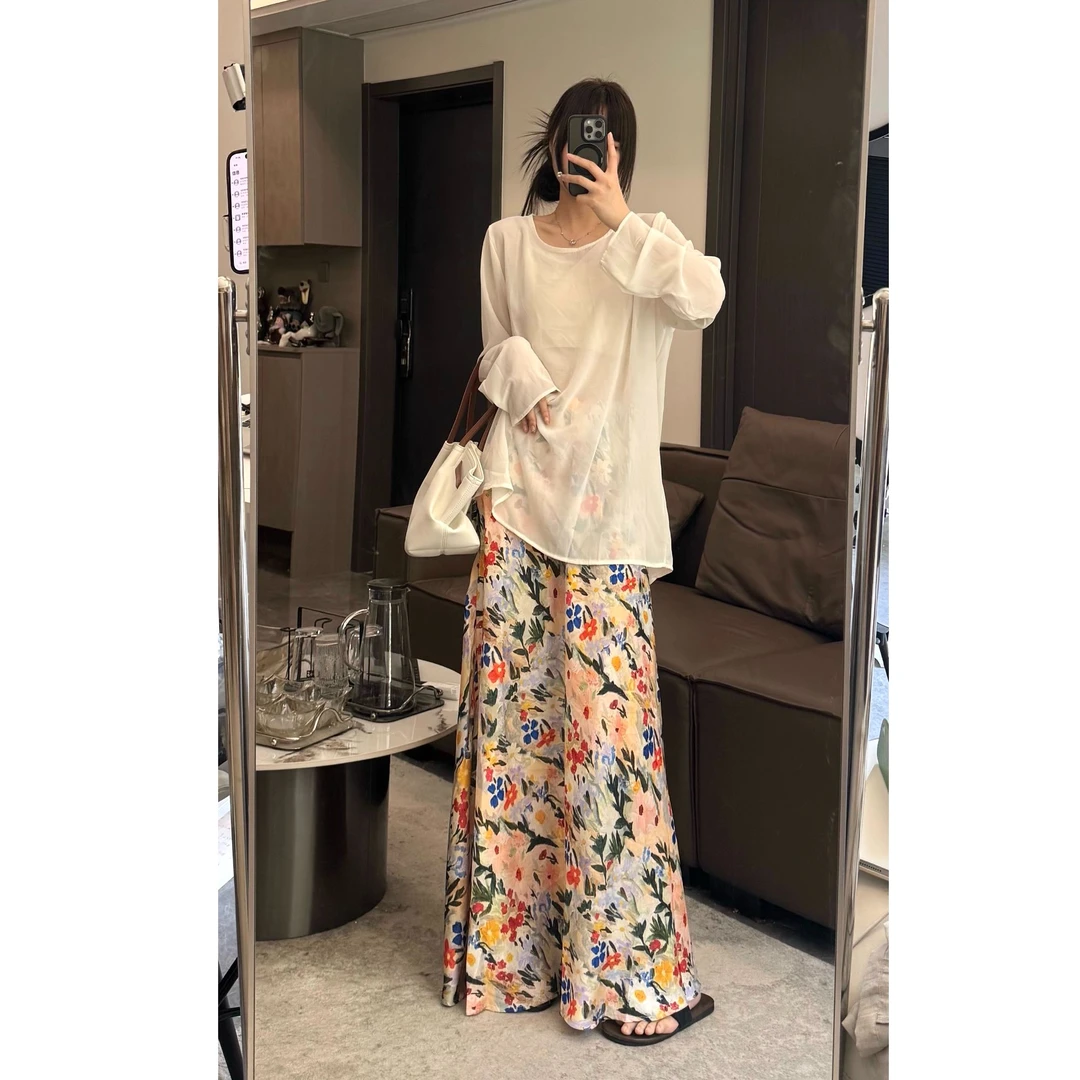 倪不叶【秘密花园 半身长裙】气质碎花显瘦夏季宽松高腰洋气法式