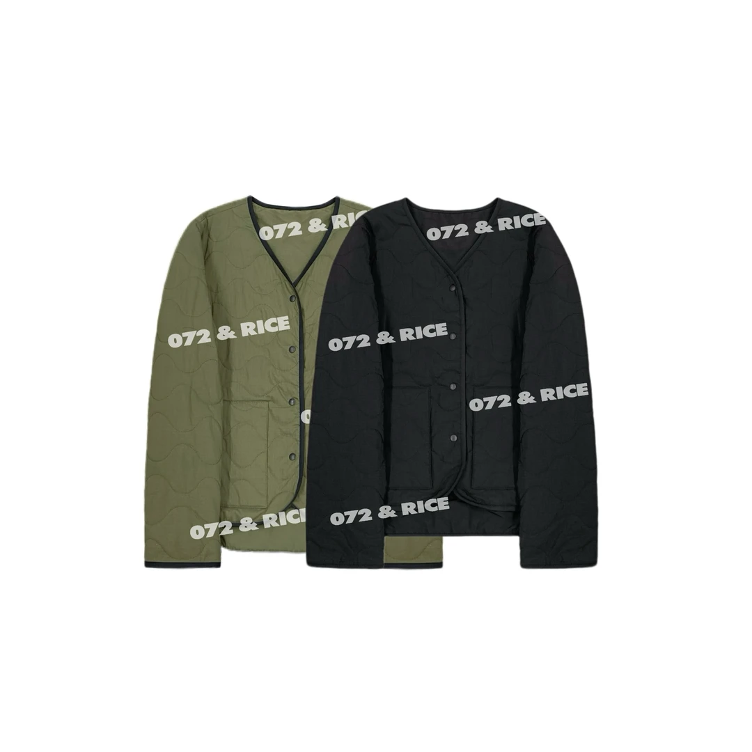 072 & RICE【森特】秋季休闲V领长袖棉服外套 A-32WHZY01