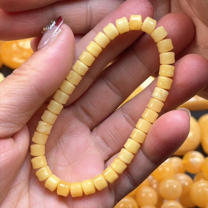 蜜蜡裸石未镶嵌蜜蜡手串
