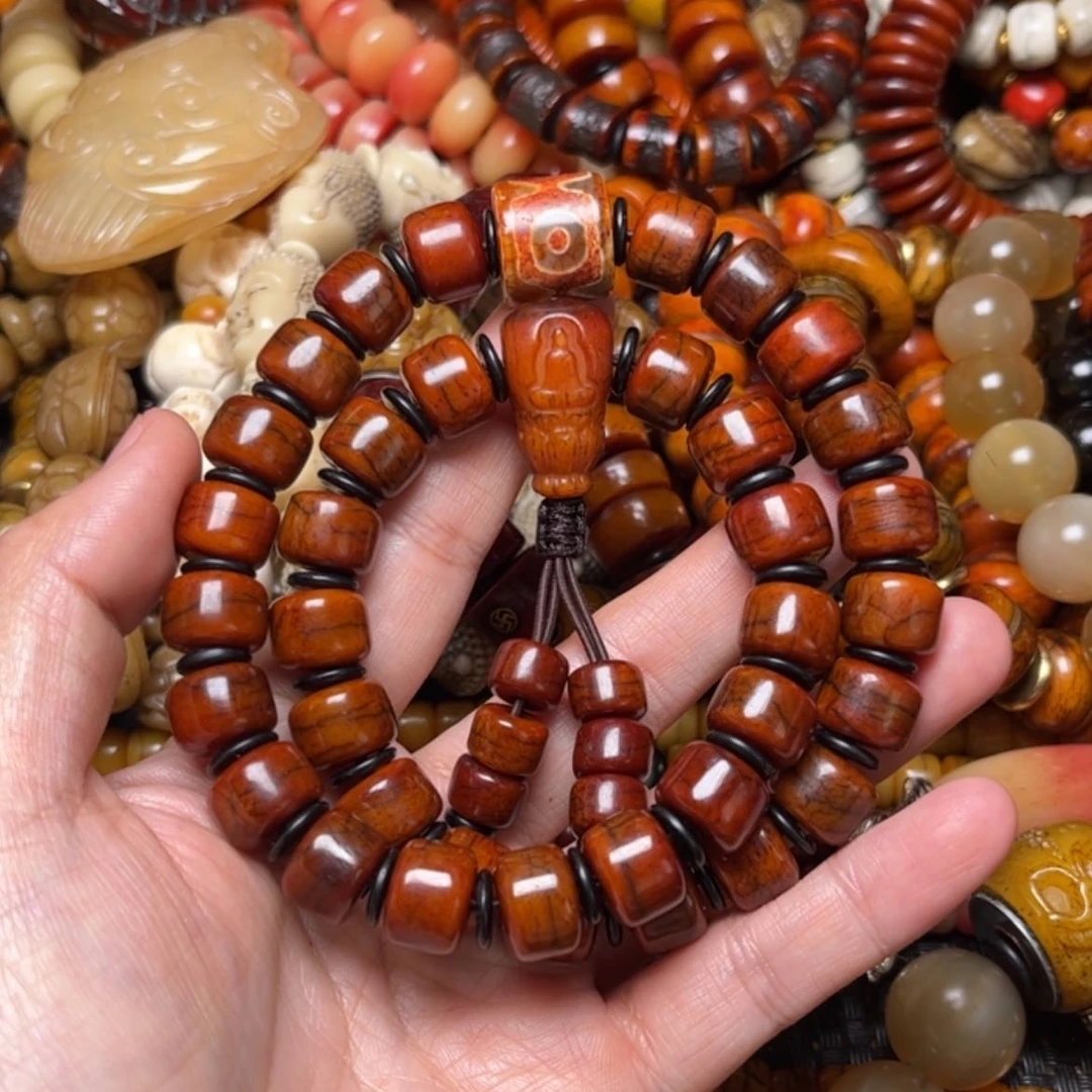 【闪购商品】牛骨手串/手链牛骨双圈男款12×9×36颗
