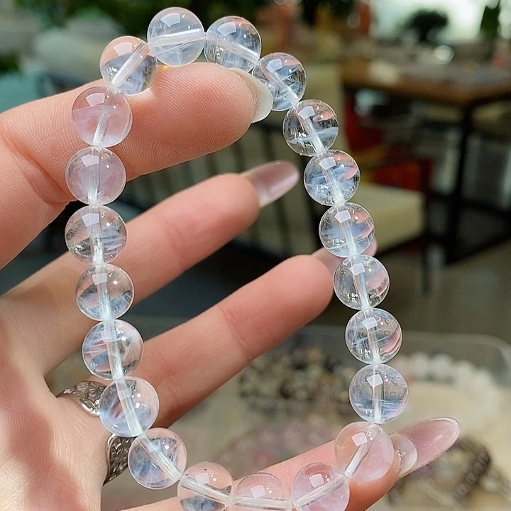 水晶手链未镶嵌9左右蓝针手链