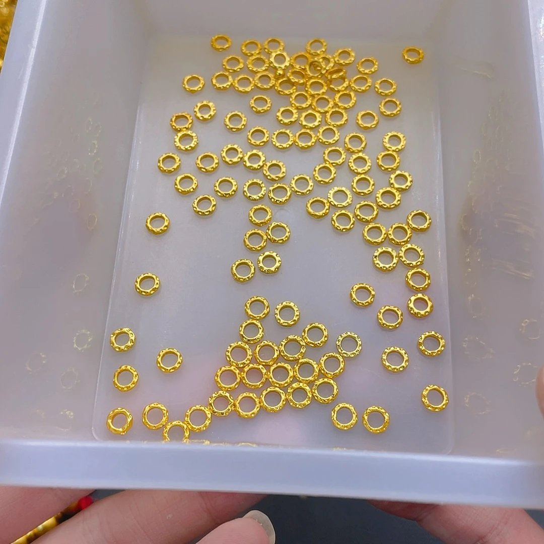 锆石铜合金锤纹盘缠6mm10个