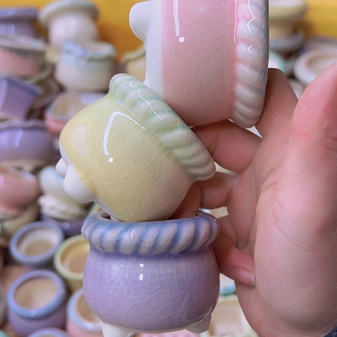 红陶陶瓷花盆当场满12包邮