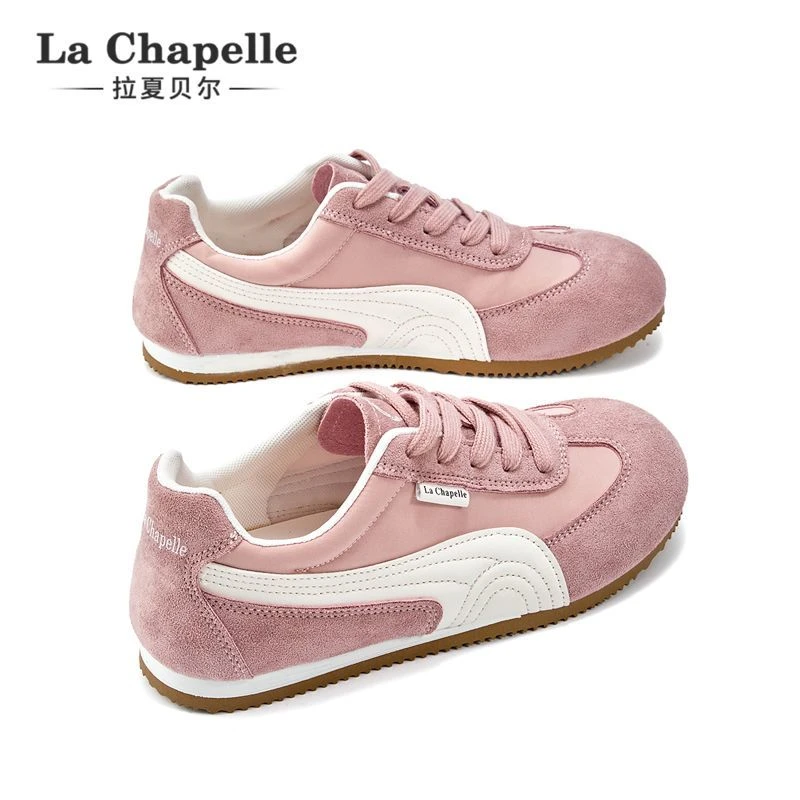 拉夏贝尔女鞋爆款德训鞋2025秋季新款ins洋气小白鞋超软休闲板鞋