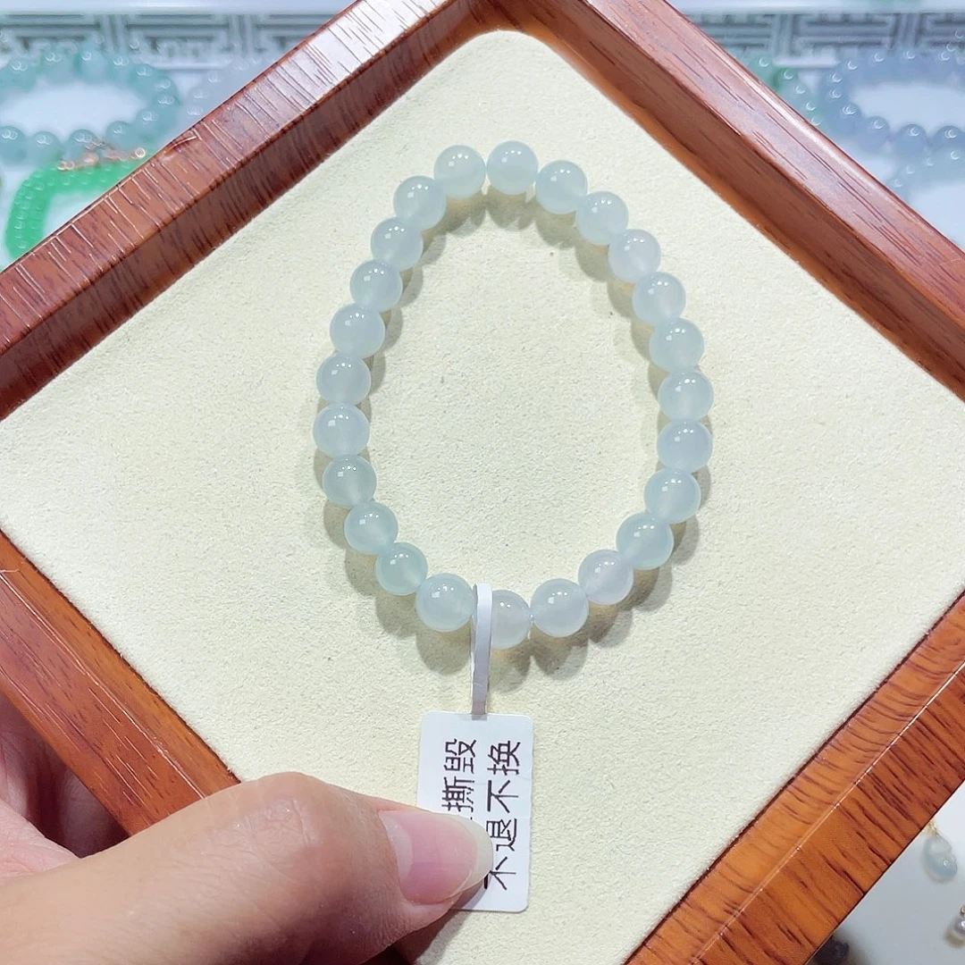 翡翠未镶嵌手链天然缅甸翡翠A货卡7.9