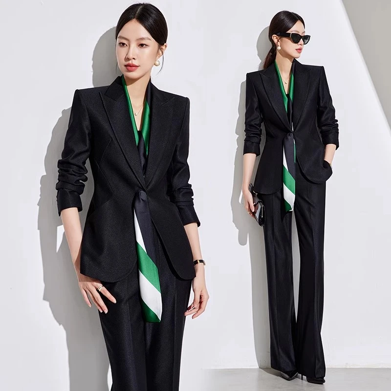 大码商务气质西装套装女2025秋季时尚新款胖mm气质女神范高端西服