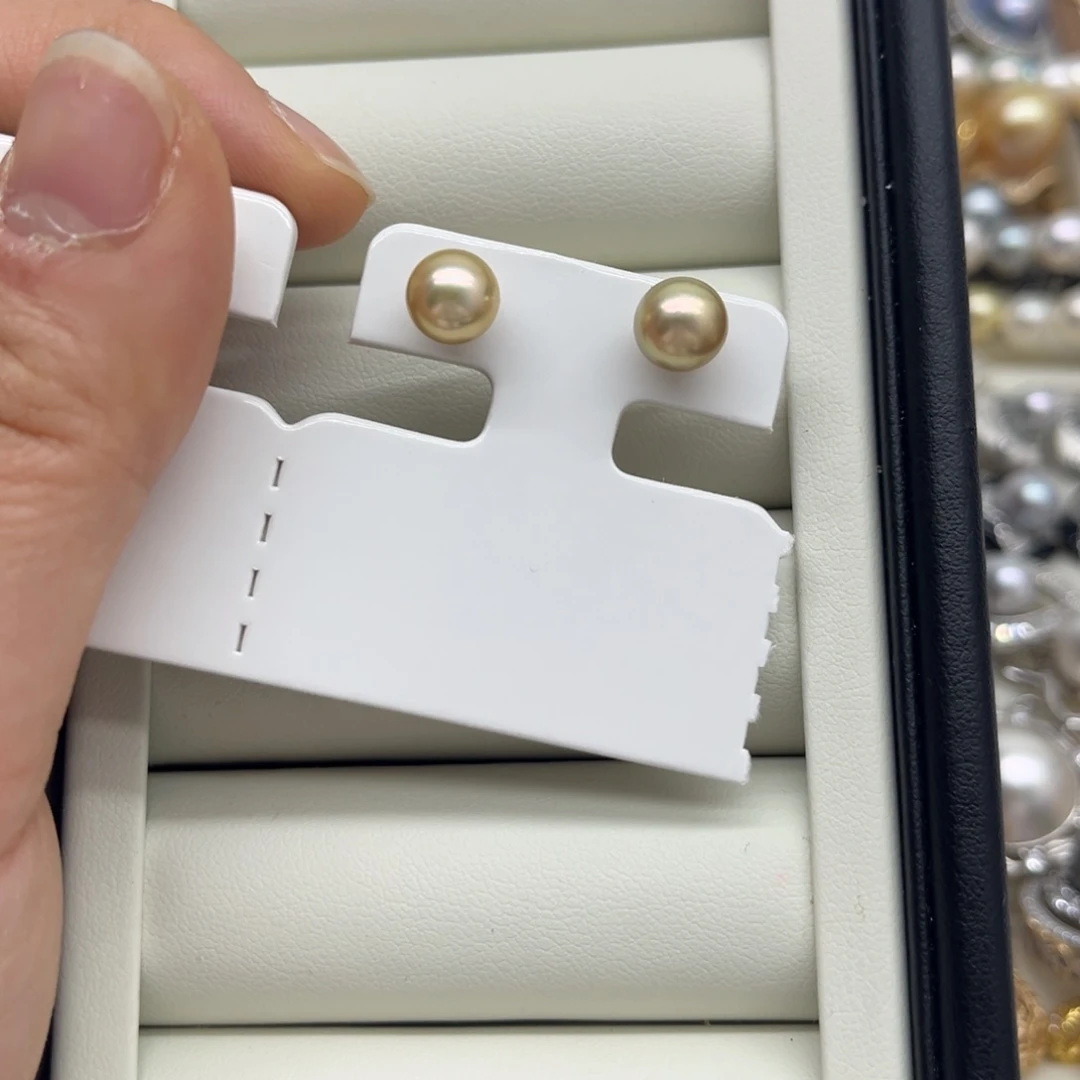 银S925镶嵌海水珍珠耳饰