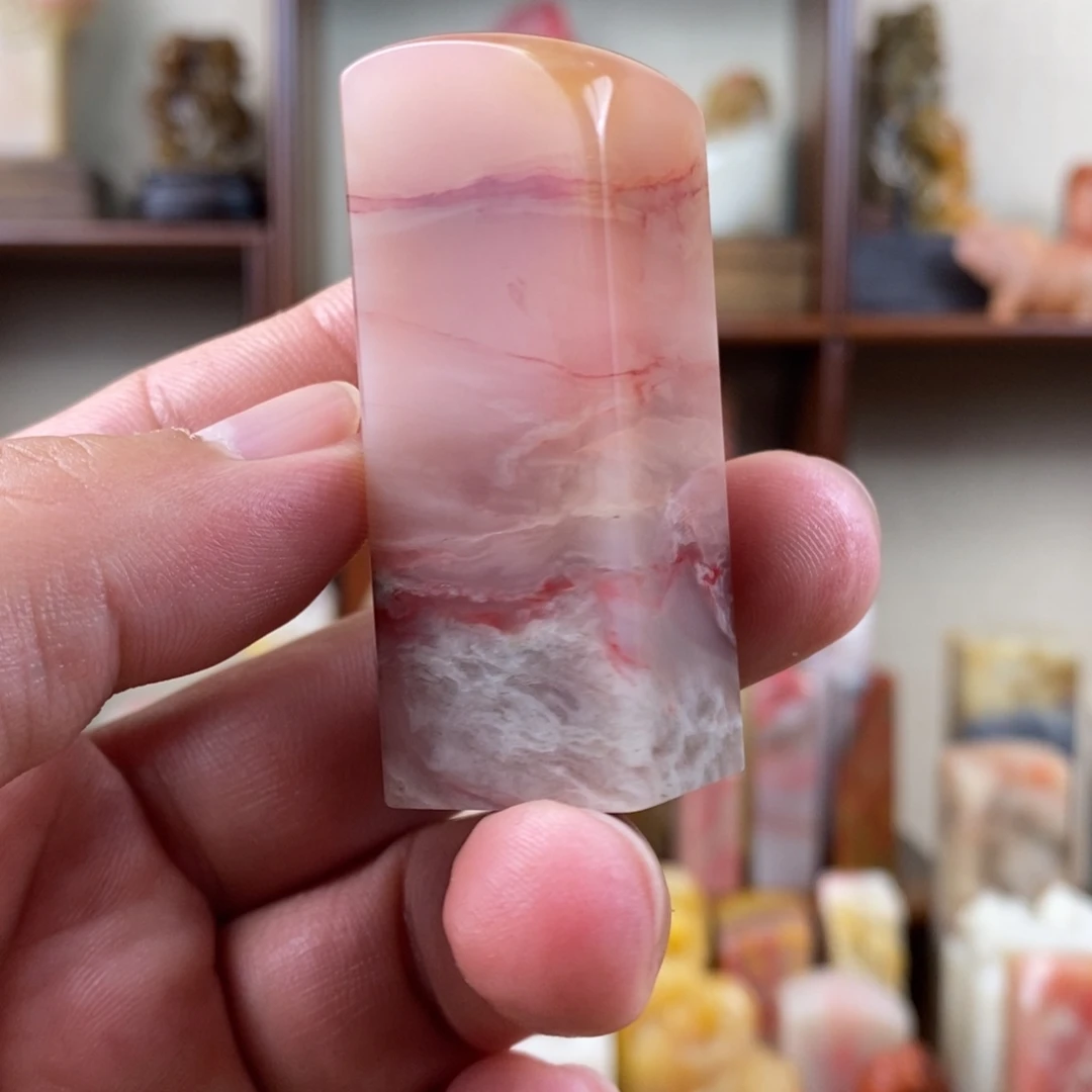 印石巴林石巴林鸡血石素章