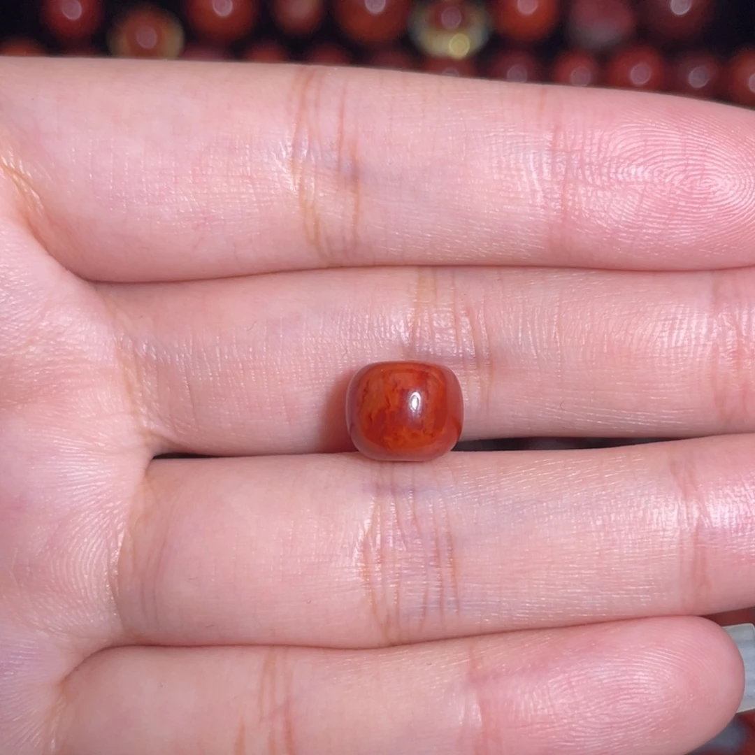 南红玛瑙未镶嵌瓦西火焰纹老型9mm+