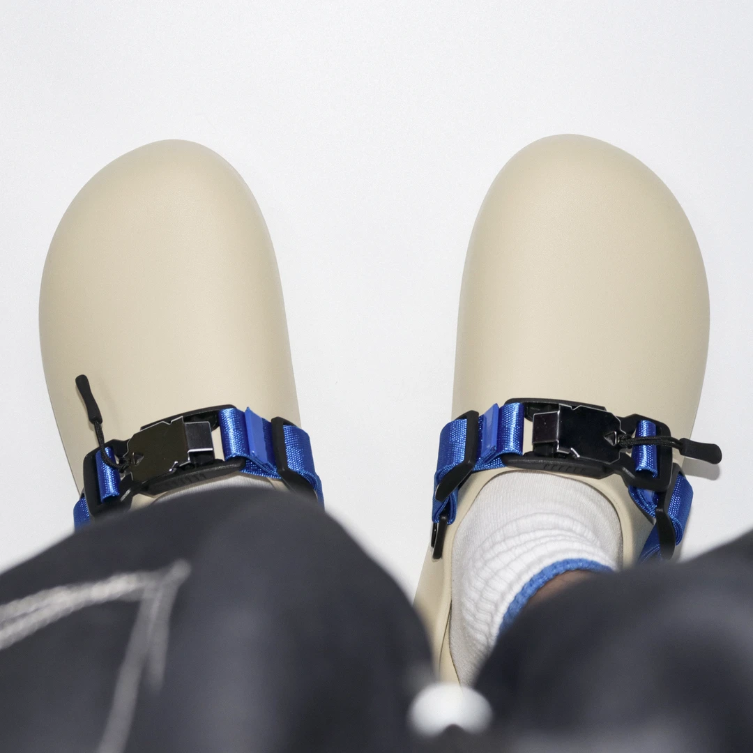 RRITTCC/蓝带穆勒鞋2025秋季外穿一脚蹬机能风时尚休闲通勤包头拖