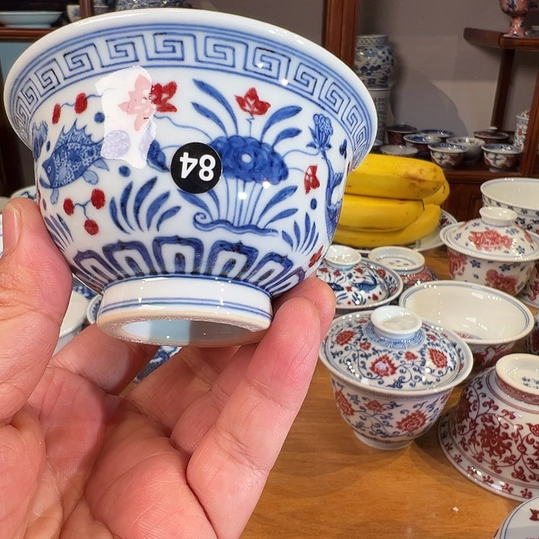 景德镇原矿釉里红茶具