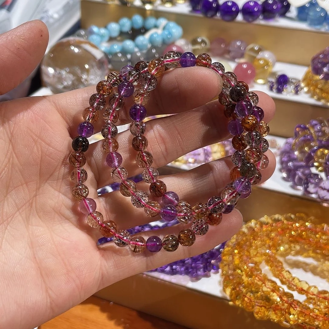 水晶未镶嵌手链超七