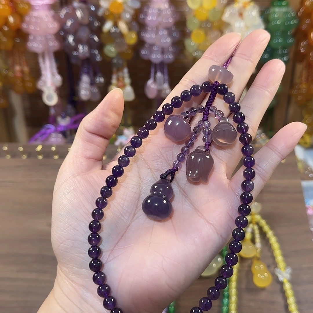 玛瑙/玉髓未镶嵌手机挂件