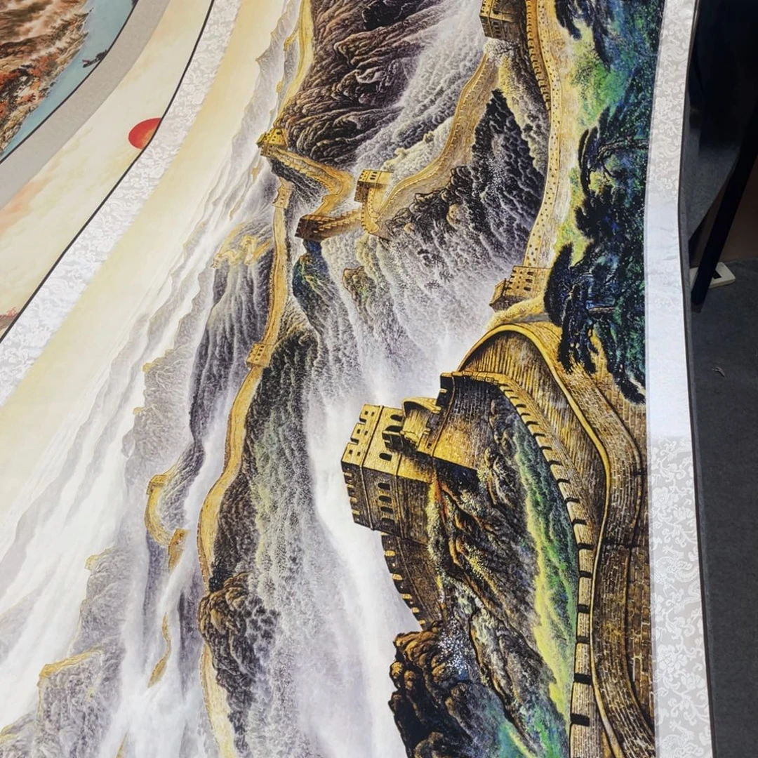 金色长城八尺大横幅东方美学装饰画260*80