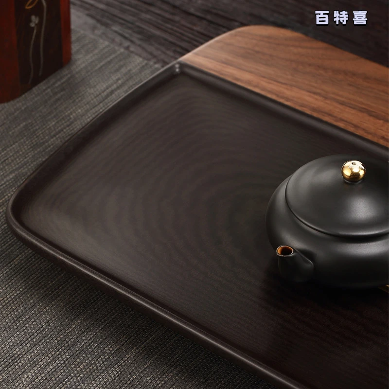 胡桃木电木茶盘干泡家用整块高档功夫茶具现代茶托茶海大茶台