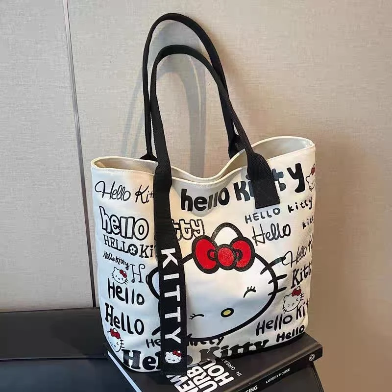 hellokitty卡通帆布包时尚包女手提袋可爱通勤百搭单肩托特大容量