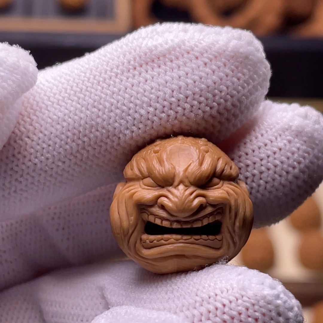 猴头核桃吊坠经典金牙素款19