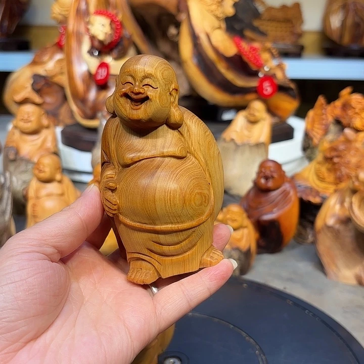 柏木太行崖柏弥勒佛