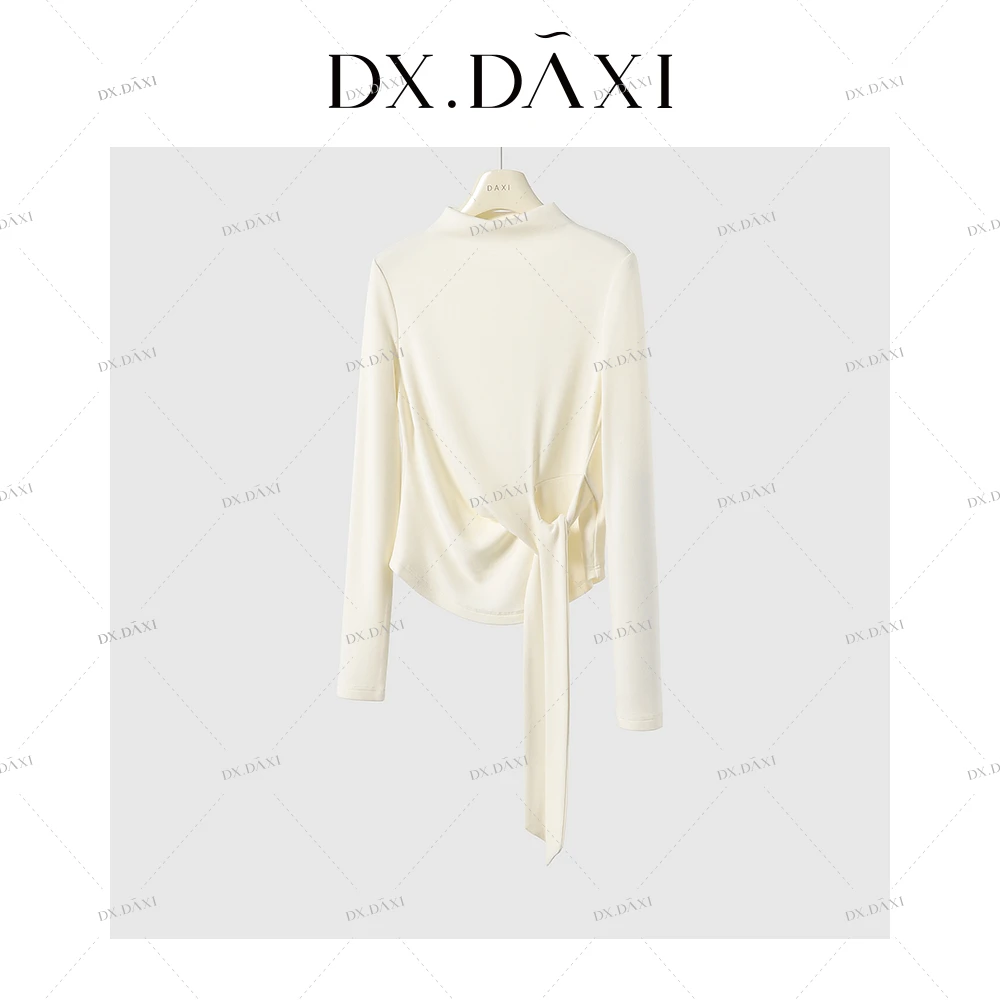 代大喜【烟雨绵绵】高级感优雅针织衫女2025秋季新款修身打底衫上衣