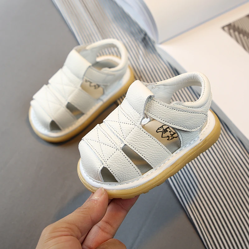 2025年夏季小童包头宝宝凉鞋防踢婴儿鞋子男夏天沙滩鞋软底学步鞋