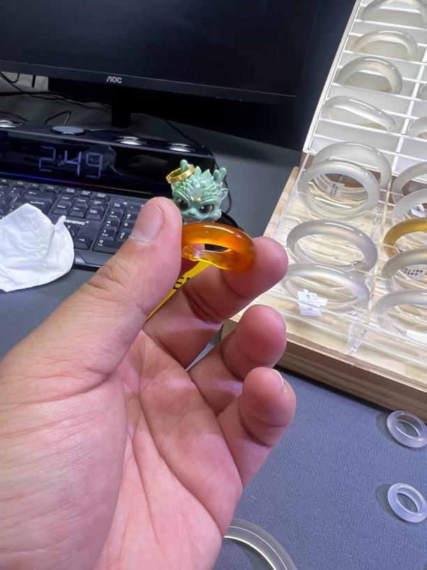 天然玛瑙戒圈14圈口