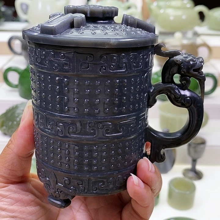 未镶嵌和田玉挂件茶杯250m l