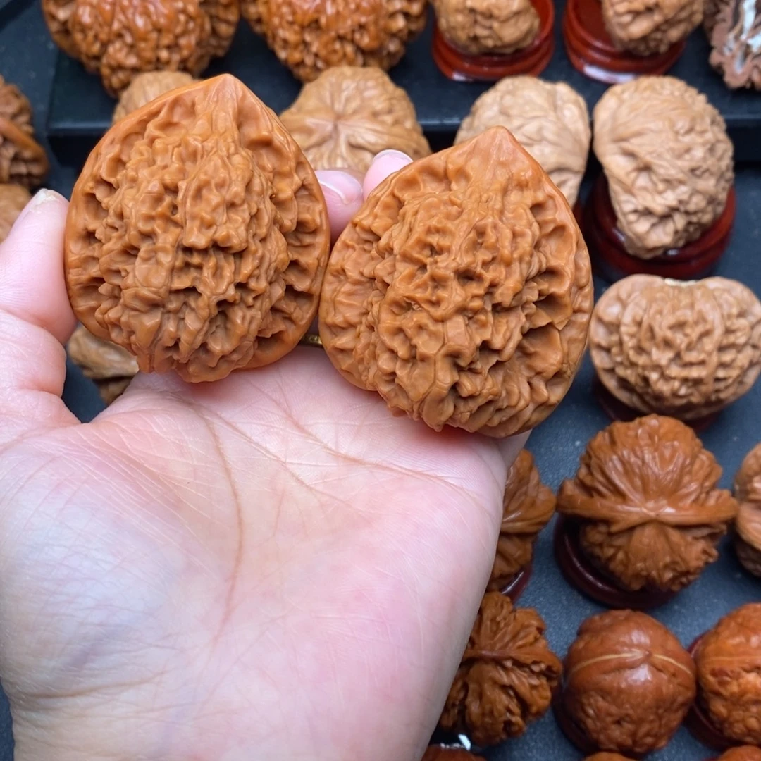 文玩核桃把件46官帽