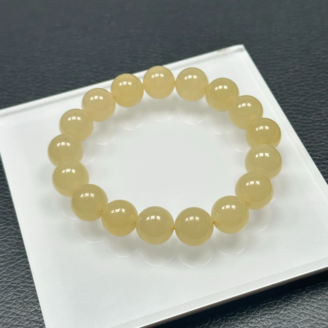 老坑冰黄口卡12m手串-A2024