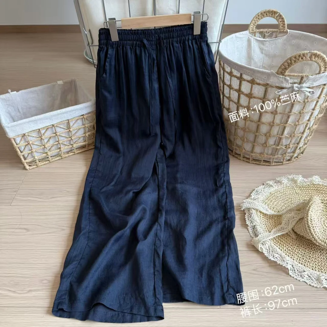 小柒家Y454-夏季阔腿裤高腰通勤直筒裤休闲裤时尚垂感女装