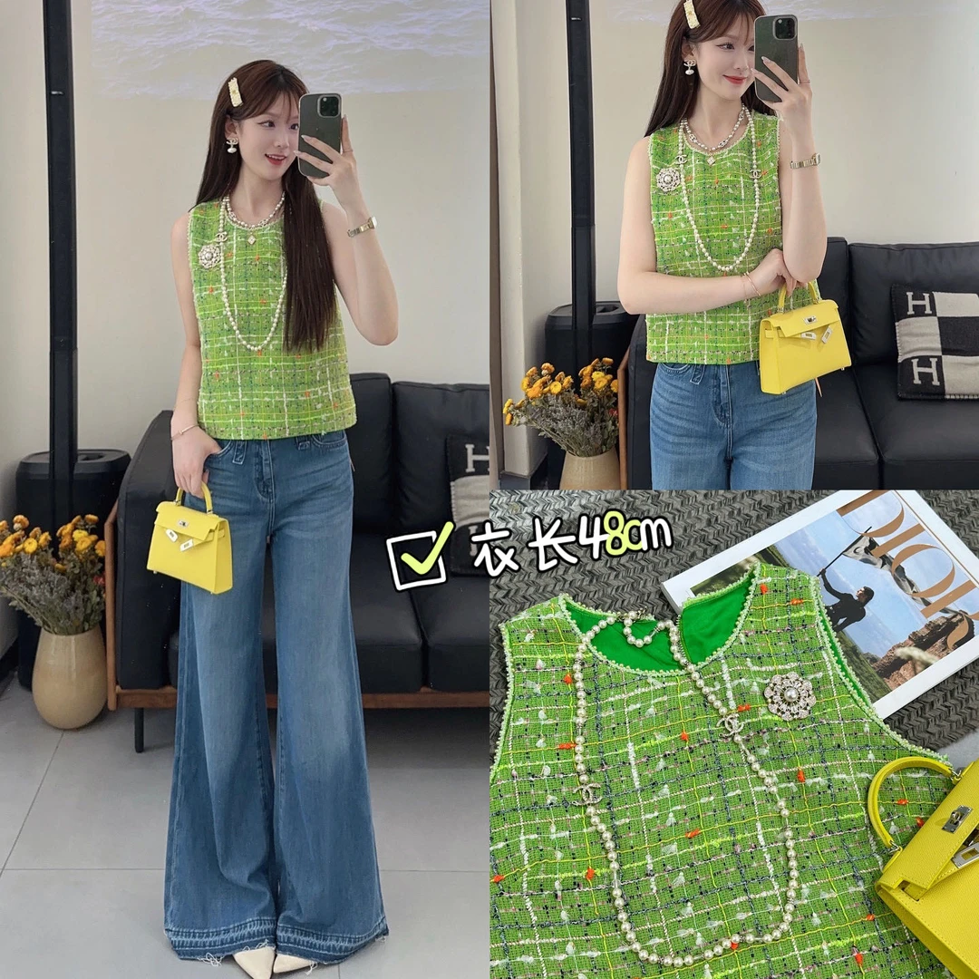 YOUTH FILM【绿野仙踪】小香风马甲（送胸针）9947