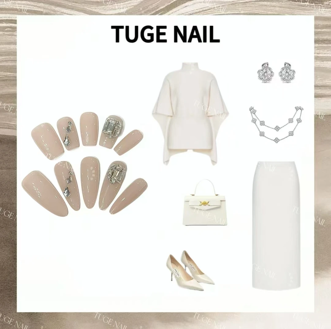 TugeNail“白日幻想”【施家全华】夏日满钻超闪美甲设计穿戴甲TGXX