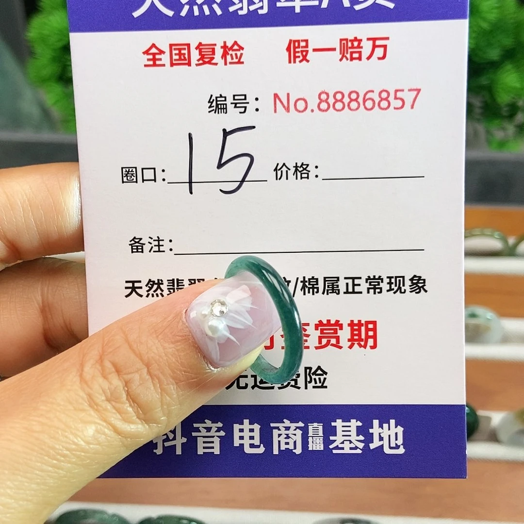 翡翠戒指未镶嵌6857......