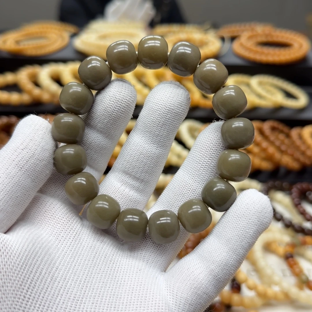 手串菩提根/象牙果13×14 2年 鬼工