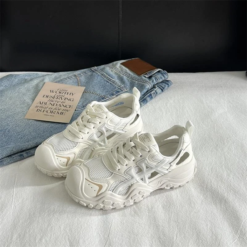 夏季新款韩版厚底增高软底老爹鞋女百搭休闲透气运动轻便凉鞋