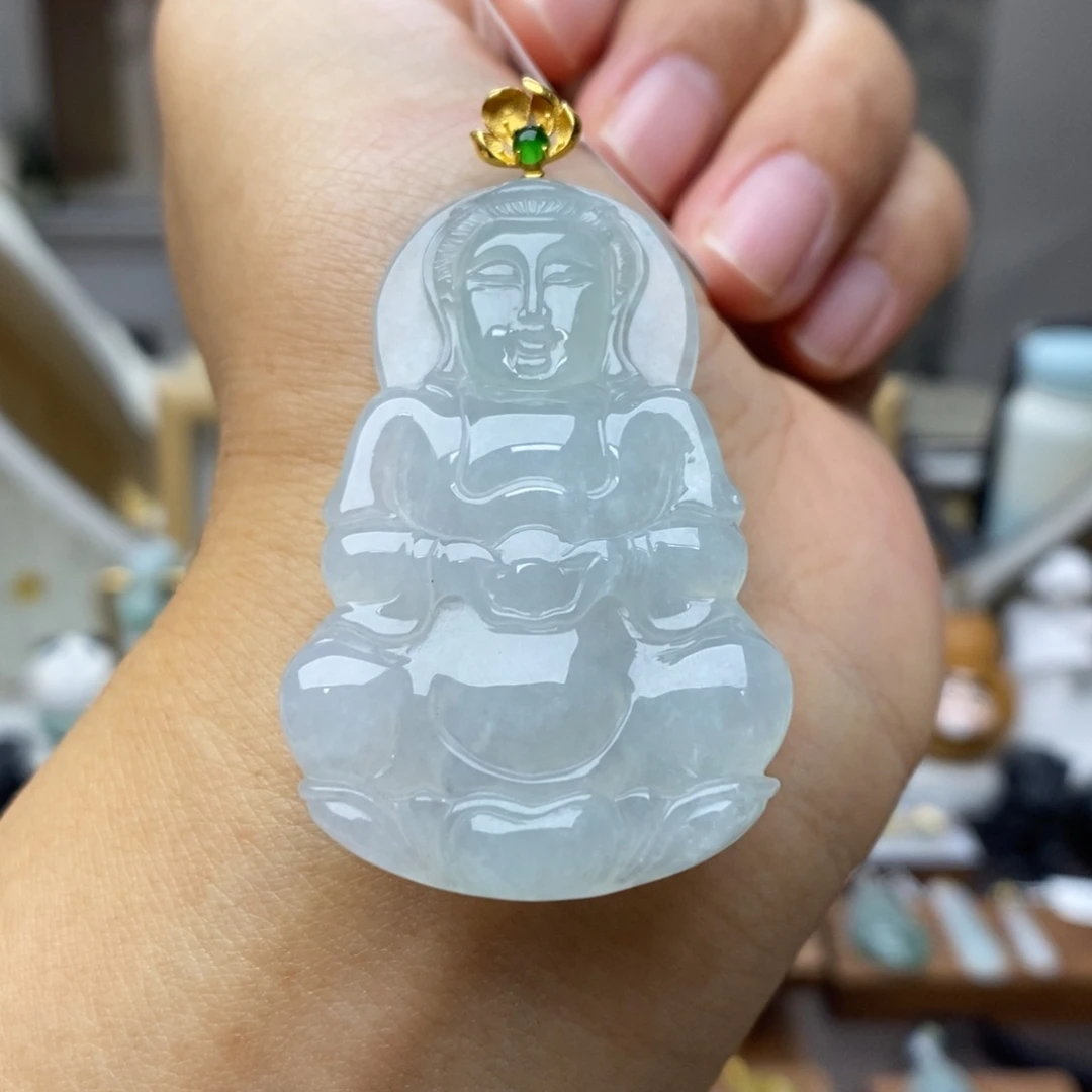【闪购商品】颈饰18K金镶嵌翡翠18