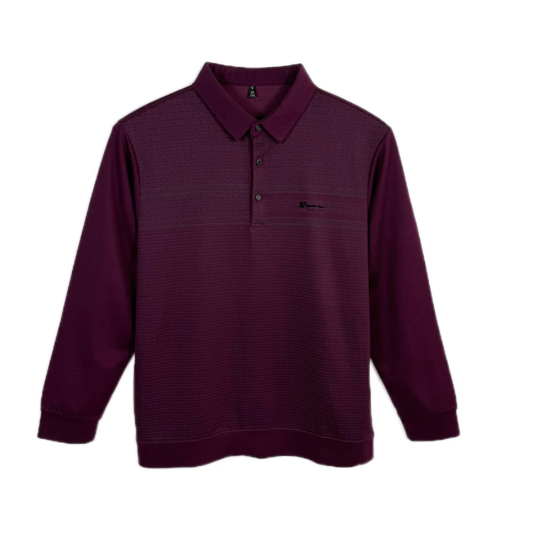 E662男士春秋长袖polo衫商务时尚休闲经典简约百搭翻领长袖POLO